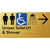 Unisex Accessible Toilet LH & Shower w/ Large Arrow: