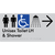 Unisex Accessible Toilet LH & Shower w/ Large Arrow: