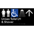 Unisex Accessible Toilet LH & Shower w/ Large Arrow: