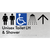 Unisex Accessible Toilet LH & Shower w/ Large Arrow:
