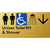 Unisex Accessible Toilet RH & Shower w/ Large Arrow: