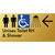 Unisex Accessible Toilet RH & Shower w/ Large Arrow:
