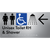 Unisex Accessible Toilet RH & Shower w/ Large Arrow:
