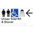 Unisex Accessible Toilet RH & Shower w/ Large Arrow:
