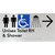Unisex Accessible Toilet RH & Shower w/ Large Arrow: