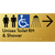 Unisex Accessible Toilet RH & Shower w/ Large Arrow: