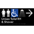 Unisex Accessible Toilet RH & Shower w/ Large Arrow:
