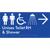 Unisex Accessible Toilet RH & Shower w/ Large Arrow: