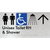 Unisex Accessible Toilet RH & Shower w/ Large Arrow: