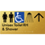 Unisex Accessible Toilet RH & Shower w/ Large Arrow:
