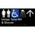 Unisex Accessible Toilet RH & Shower w/ Large Arrow: