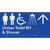 Unisex Accessible Toilet RH & Shower w/ Large Arrow: