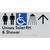 Unisex Accessible Toilet RH & Shower w/ Large Arrow: