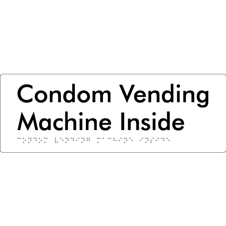 Condom Vending Machine Inside - Braille Tactile Signs Aust.