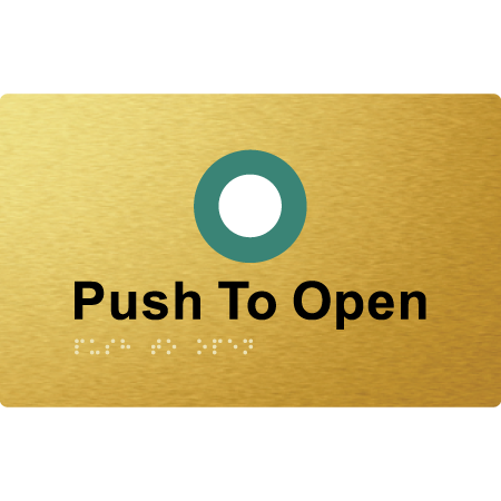 Push to Open - Braille Tactile Signs Aust.