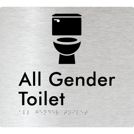 All Gender Toilet - Braille Tactile Signs Aust.