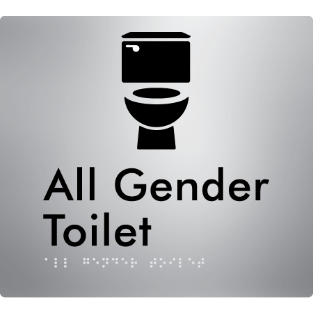All Gender Toilet - Braille Tactile Signs Aust.