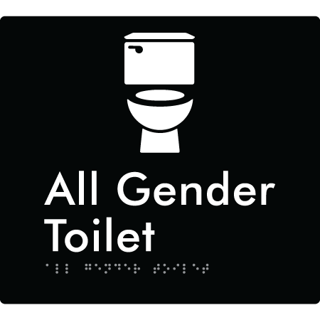 All Gender Toilet - Braille Tactile Signs Aust.