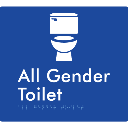 All Gender Toilet - Braille Tactile Signs Aust.