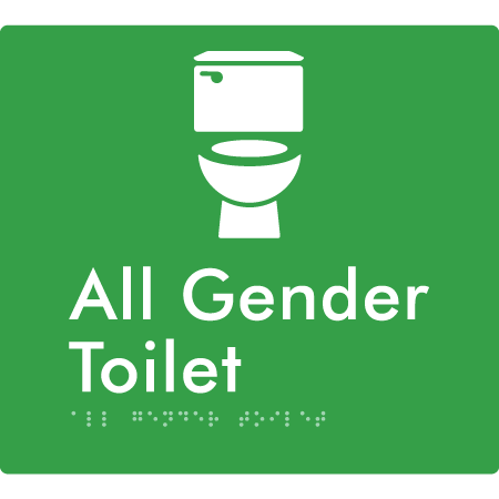 All Gender Toilet - Braille Tactile Signs Aust.