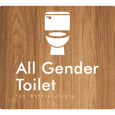 All Gender Toilet - Braille Tactile Signs Aust.