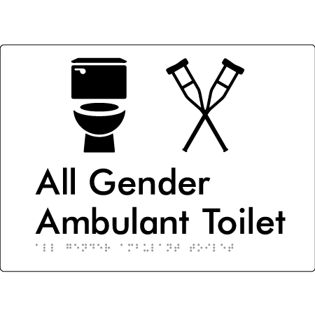 All Gender Ambulant Toilet - Braille Tactile Signs Aust.
