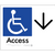 Accessible Entry w/ Large Arrow: