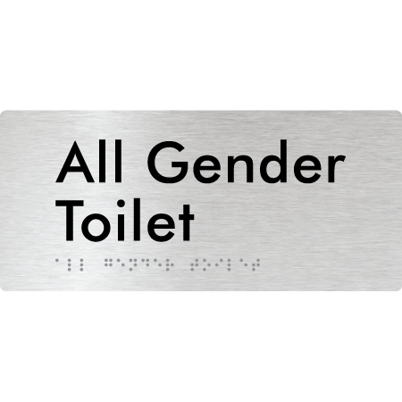 All Gender Toilet - Braille Tactile Signs Aust.