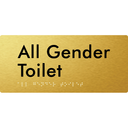 All Gender Toilet - Braille Tactile Signs Aust.