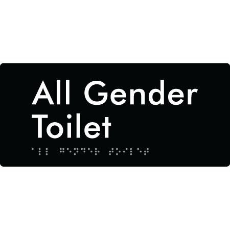 All Gender Toilet - Braille Tactile Signs Aust.