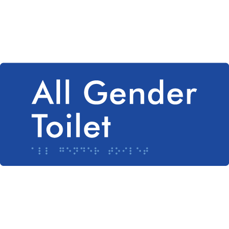 All Gender Toilet - Braille Tactile Signs Aust.