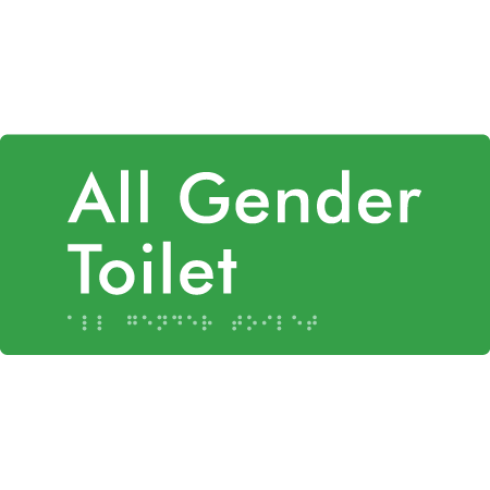 All Gender Toilet - Braille Tactile Signs Aust.