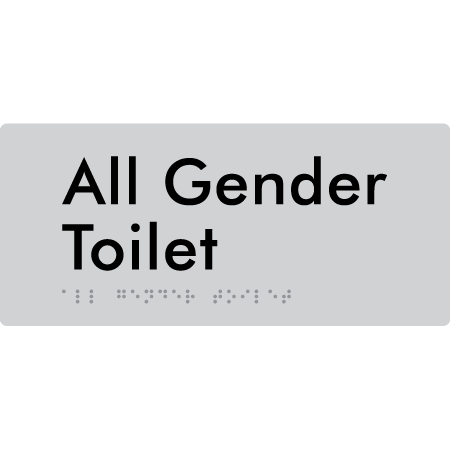 All Gender Toilet - Braille Tactile Signs Aust.