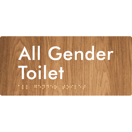 All Gender Toilet - Braille Tactile Signs Aust.
