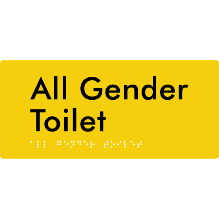 All Gender Toilet - Braille Tactile Signs Aust.