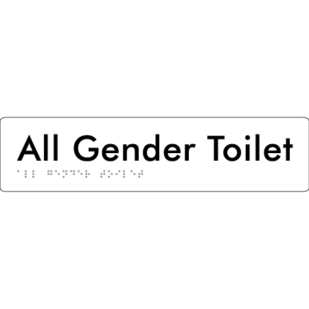 All Gender Toilet - Braille Tactile Signs Aust.