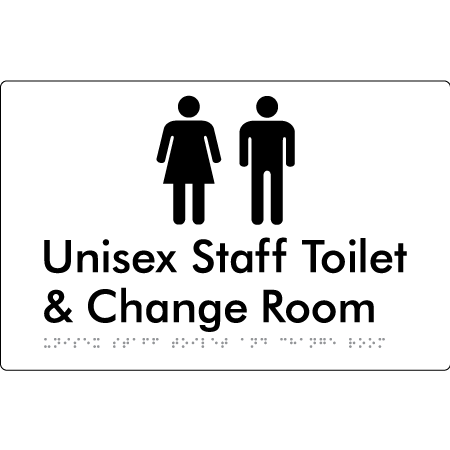 Unisex Staff Toilet & Change Room - Braille Tactile Signs Aust.