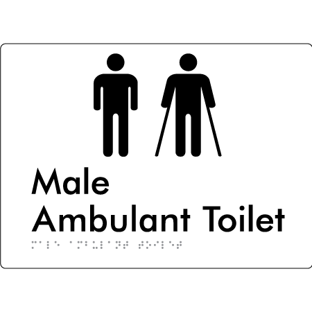 Male Ambulant Toilet - Braille Tactile Signs Aust.