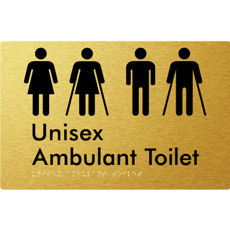 Unisex Ambulant Toilet - Braille Tactile Signs Aust.