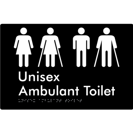 Unisex Ambulant Toilet - Braille Tactile Signs Aust.