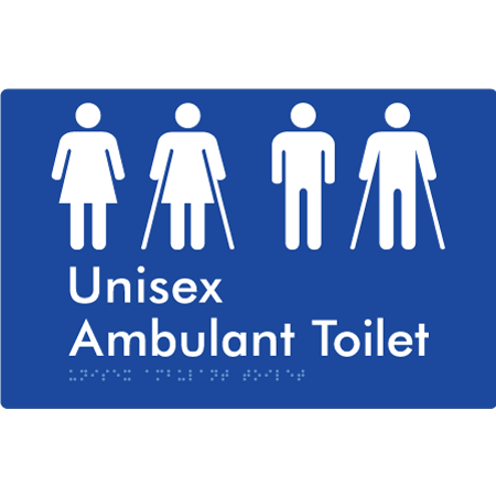 Unisex Ambulant Toilet - Braille Tactile Signs Aust.