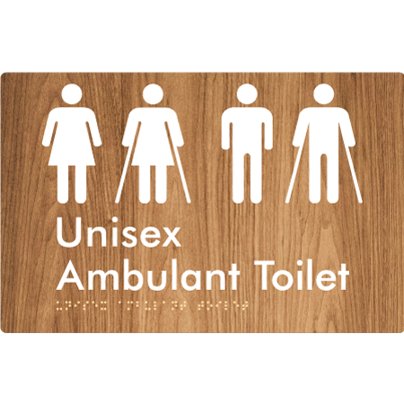 Unisex Ambulant Toilet - Braille Tactile Signs Aust.