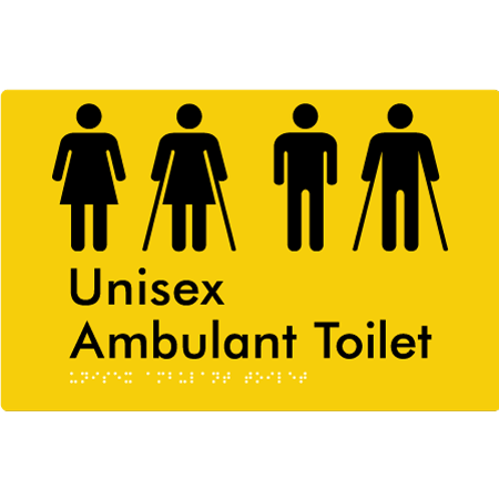 Unisex Ambulant Toilet - Braille Tactile Signs Aust.
