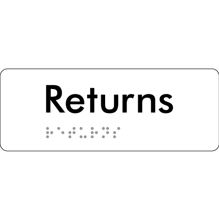 Returns - Braille Tactile Signs Aust.