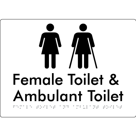 Female Toilet & Ambulant Toilet - Braille Tactile Signs Aust.
