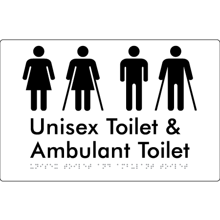 Unisex Toilet & Ambulant Toilet - Braille Tactile Signs Aust.