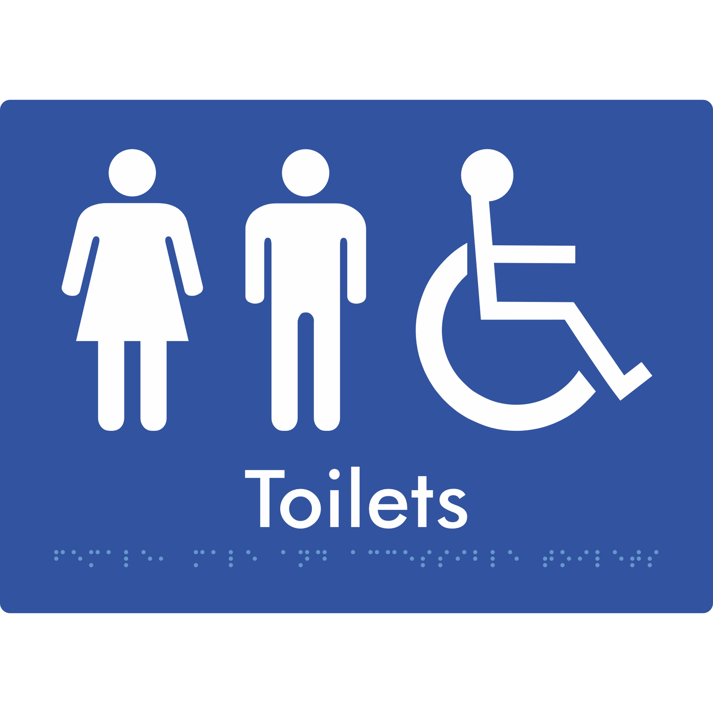 Female, Male & Accessible Toilets - Braille Tactile Signs Aust.