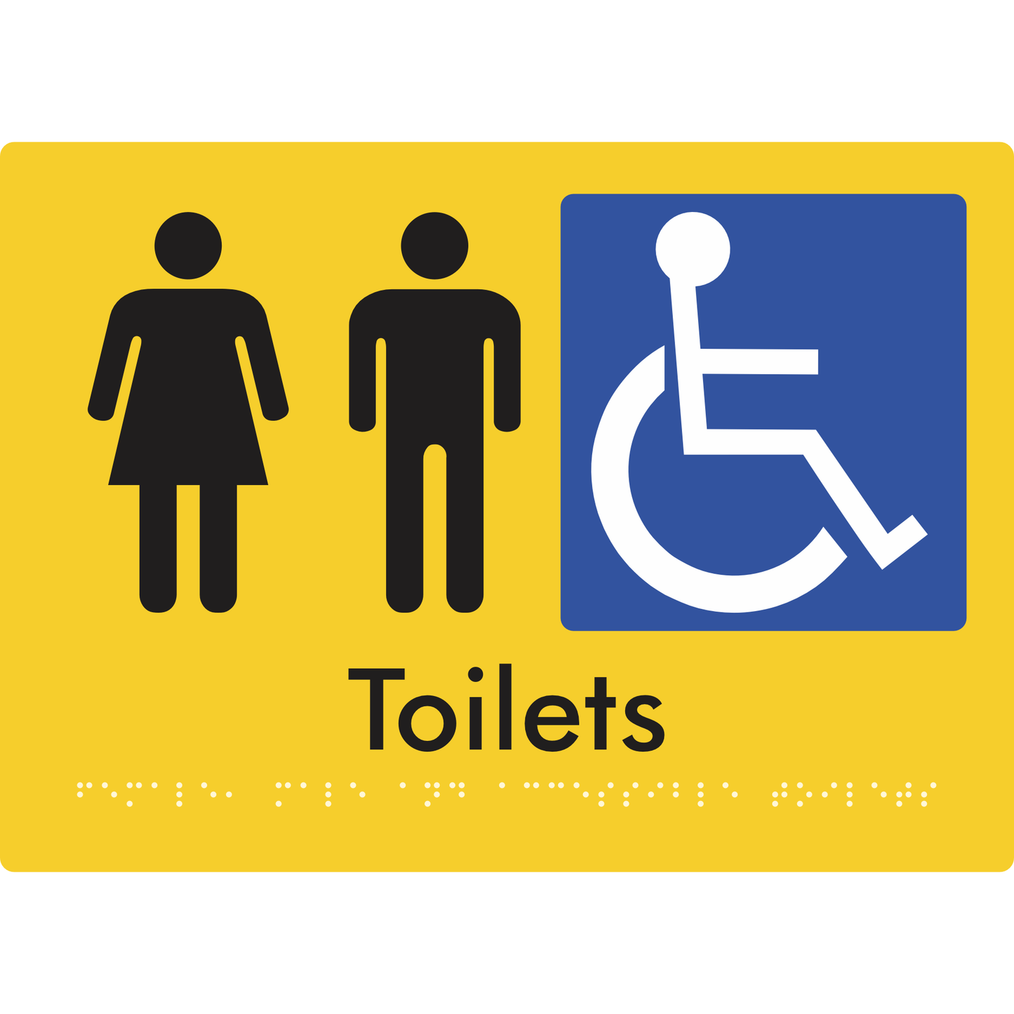 Female, Male & Accessible Toilets - Braille Tactile Signs Aust.