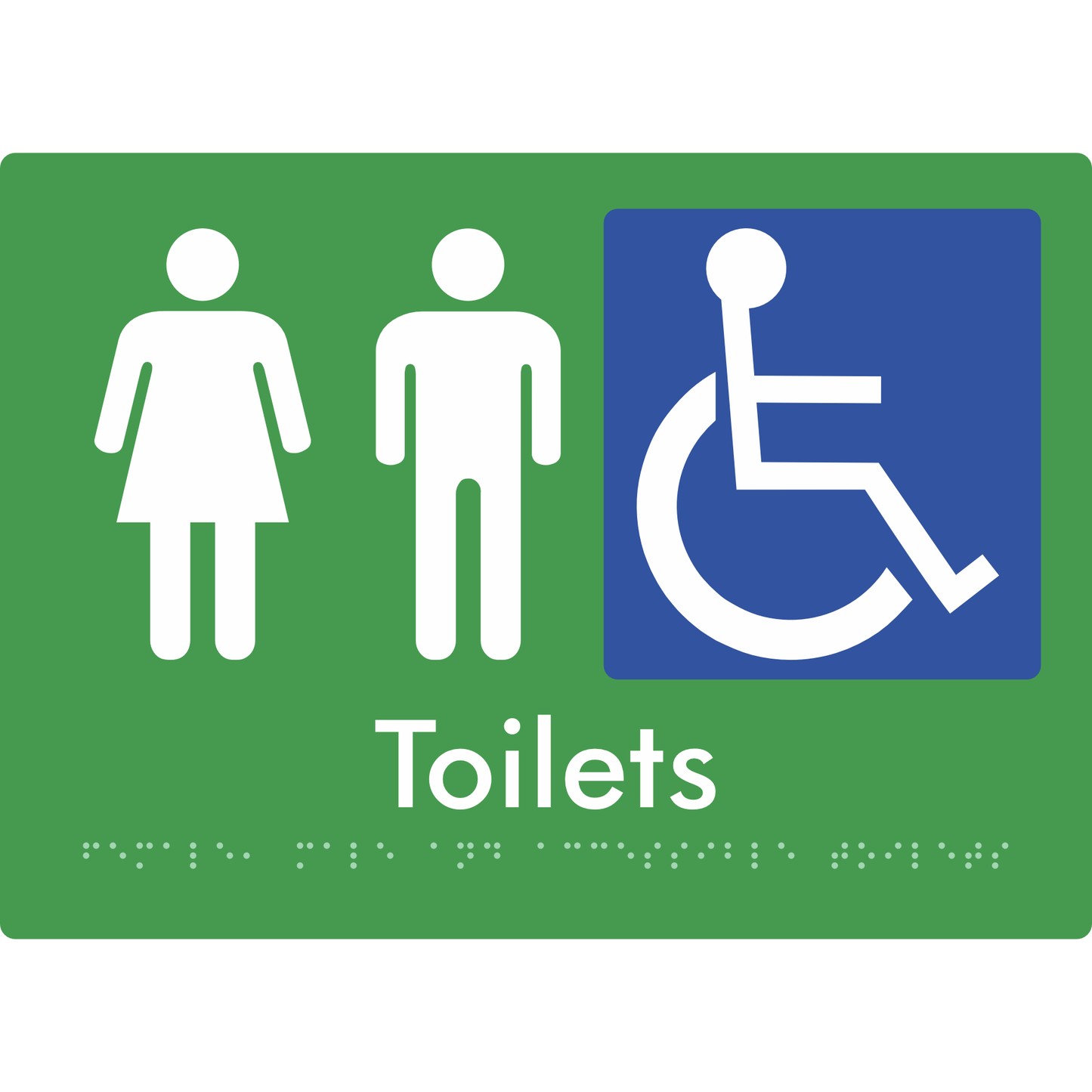 Female, Male & Accessible Toilets - Braille Tactile Signs Aust.