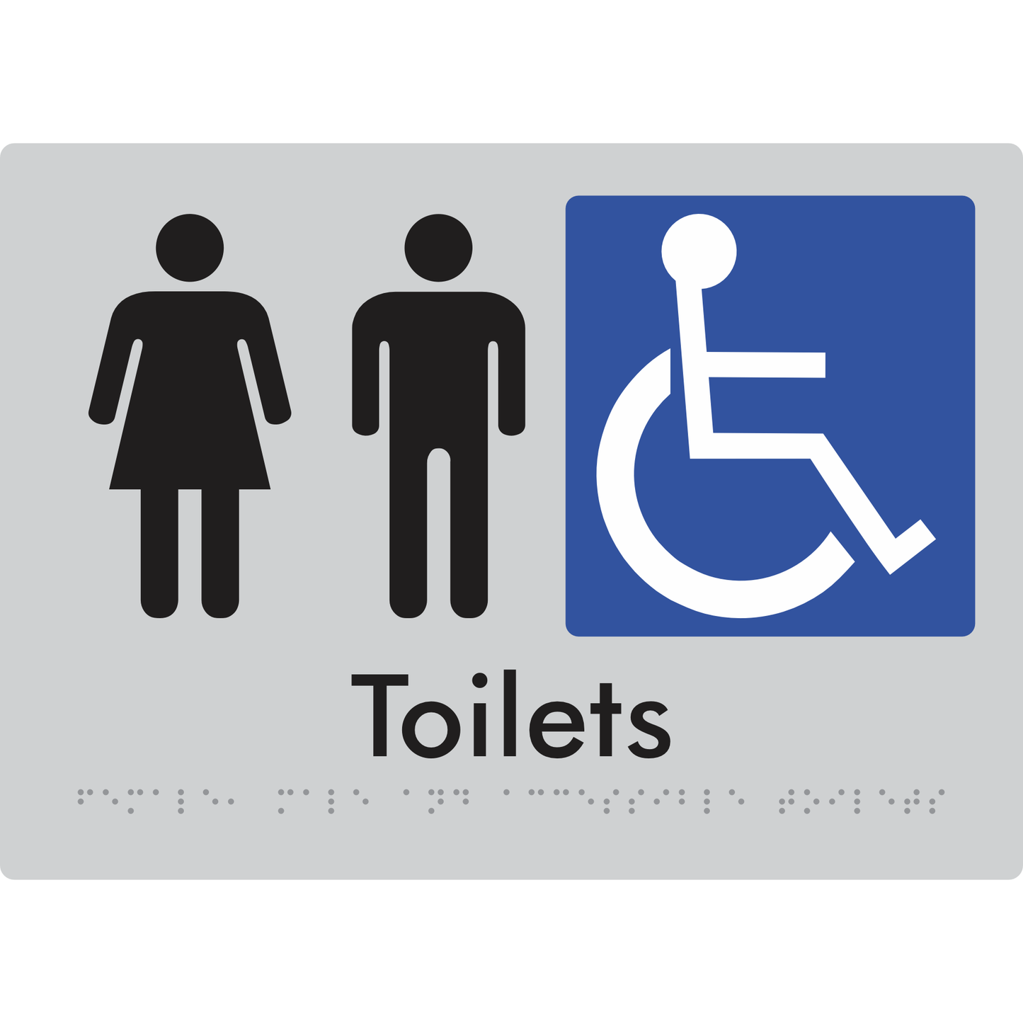 Female, Male & Accessible Toilets - Braille Tactile Signs Aust.